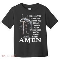 Jesus The Devil Saw Me With My Head Down Toddler T-Shirt thumb 0
