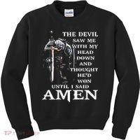Jesus The Devil Saw Me With My Head Down Kids Sweatshirt thumb 0
