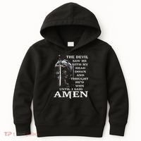 Jesus The Devil Saw Me With My Head Down Kids Hoodie thumb 0