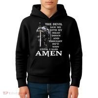Jesus The Devil Saw Me With My Head Down Kids Hoodie thumb 4