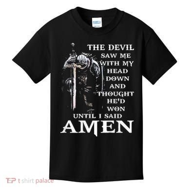 Jesus The Devil Saw Me With My Head Down Kids T-Shirt