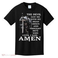 Jesus The Devil Saw Me With My Head Down Kids T-Shirt thumb 0