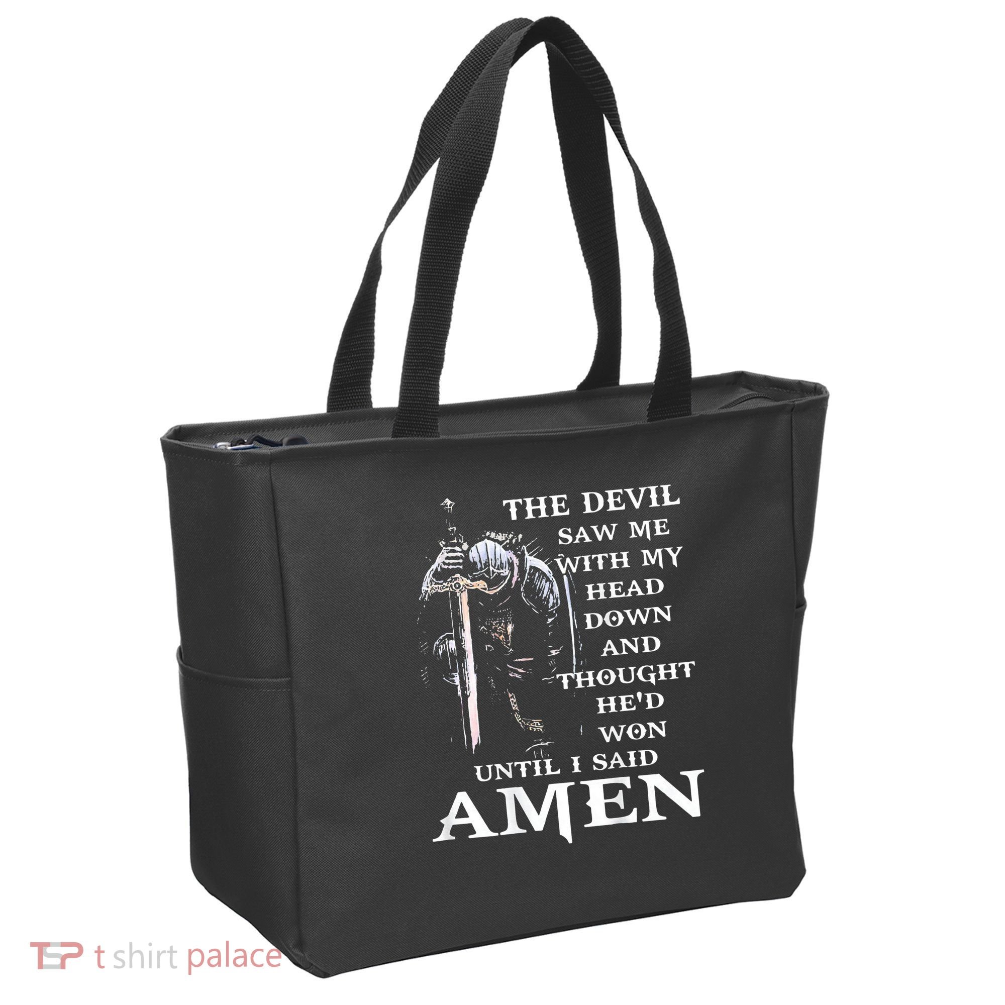 Jesus The Devil Saw Me With My Head Down Tote Bag