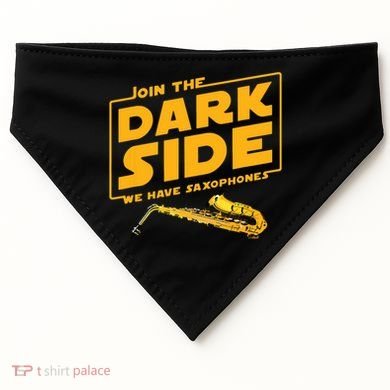 Join The Dark Side Saxophone Player USA-Made Doggie Bandana