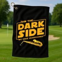 Join The Dark Side Saxophone Player Golf Towel thumb 1
