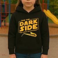 Join The Dark Side Saxophone Player Kids Hoodie thumb 3