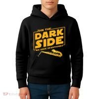 Join The Dark Side Saxophone Player Kids Hoodie thumb 4