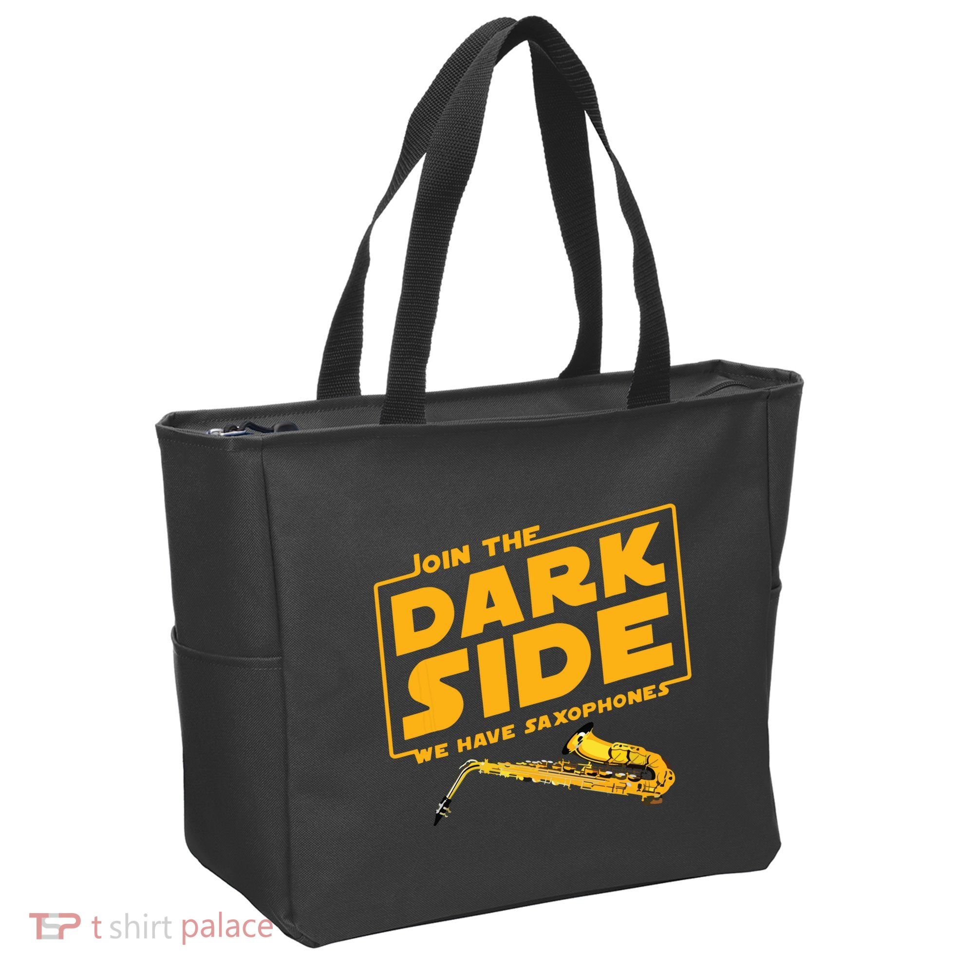Join The Dark Side Saxophone Player Tote Bag