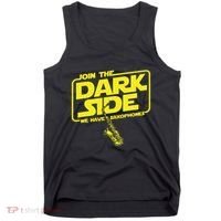 Join The Dark Side We Have Saxophones Saxophonist Jazz Tank Top thumb 0