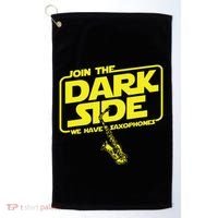 Join The Dark Side We Have Saxophones Saxophonist Jazz Golf Towel thumb 0