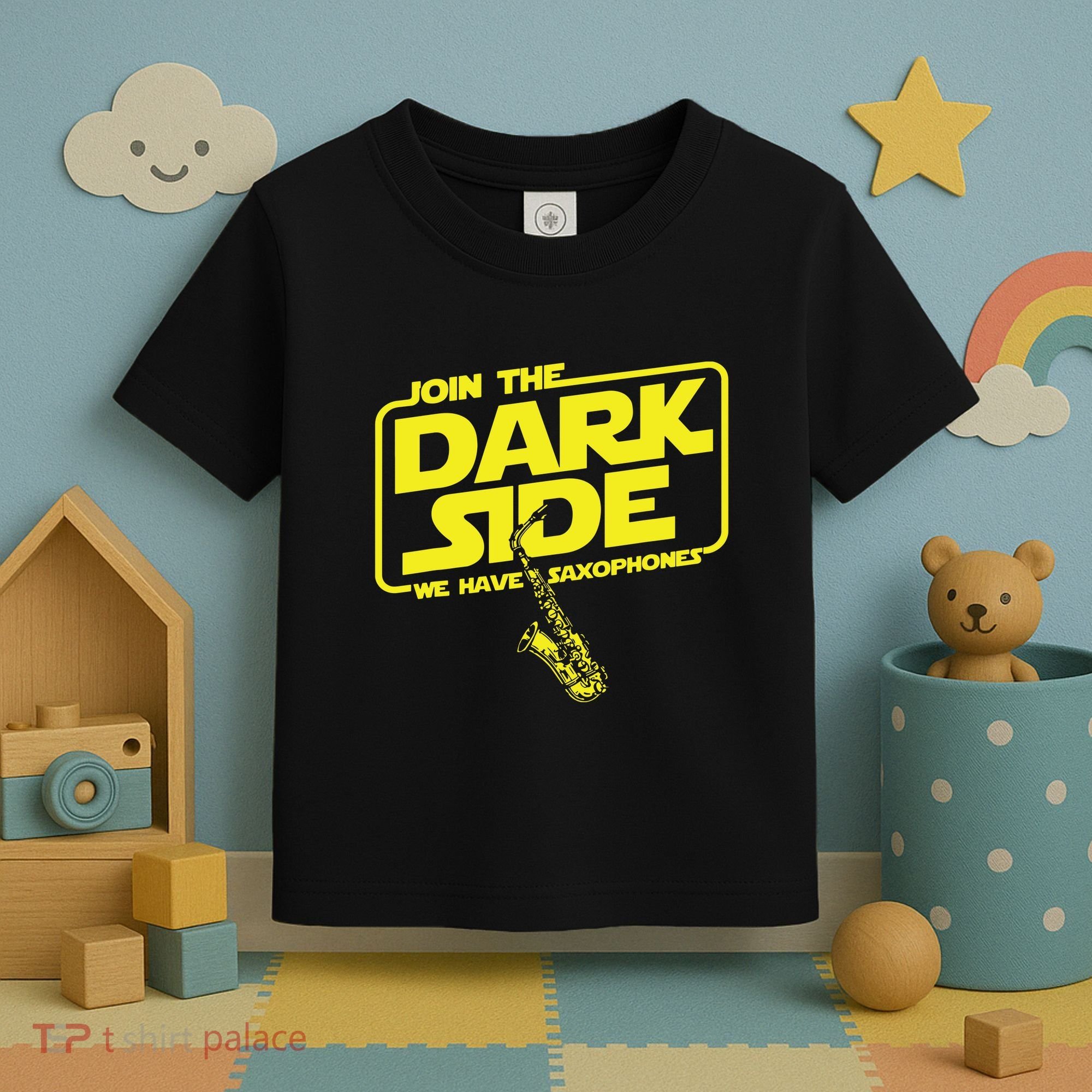 Join The Dark Side We Have Saxophones Saxophonist Jazz Toddler T-Shirt