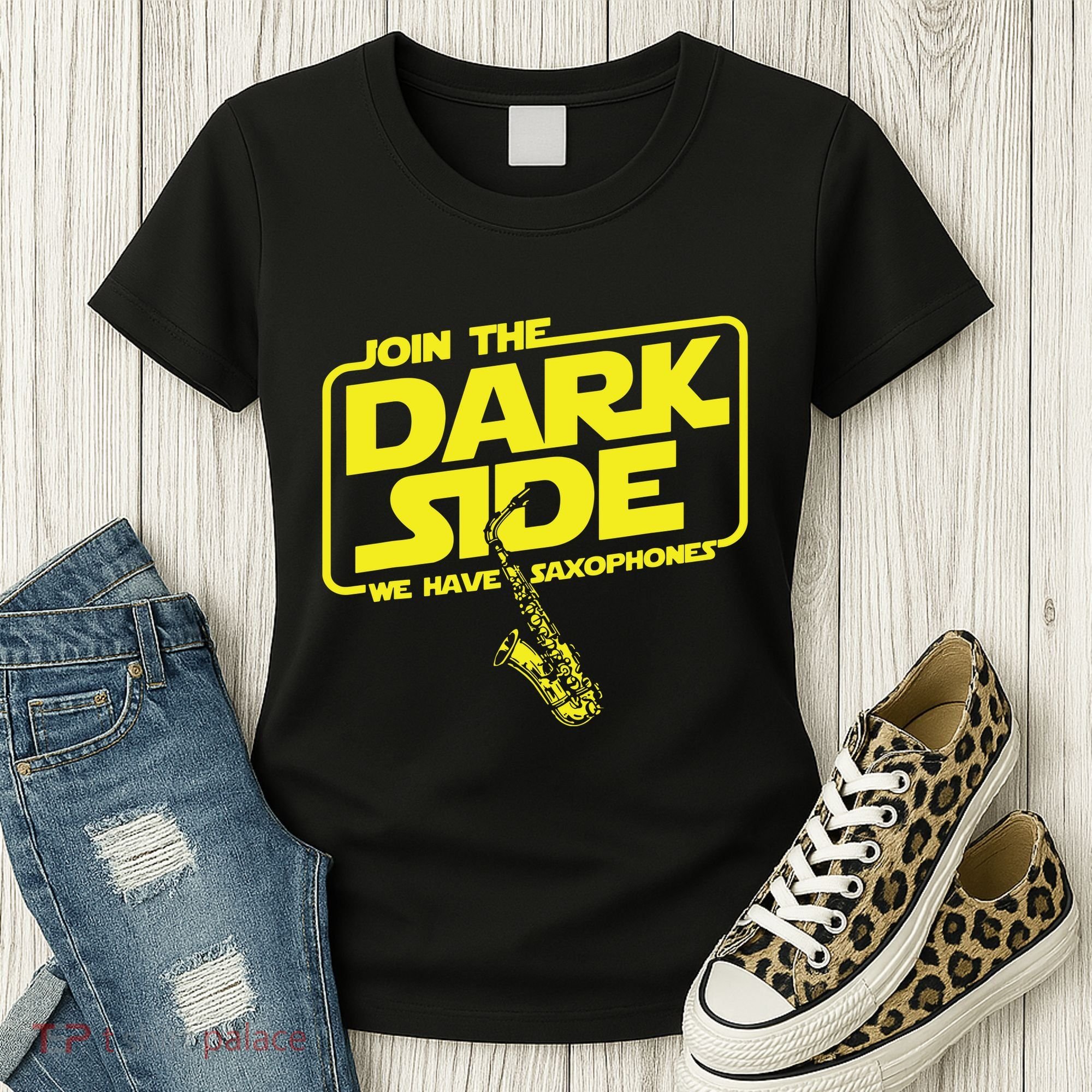 Join The Dark Side We Have Saxophones Saxophonist Jazz Women's T-Shirt