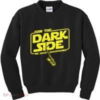 Join The Dark Side We Have Saxophones Saxophonist Jazz Kids Sweatshirt thumb 0