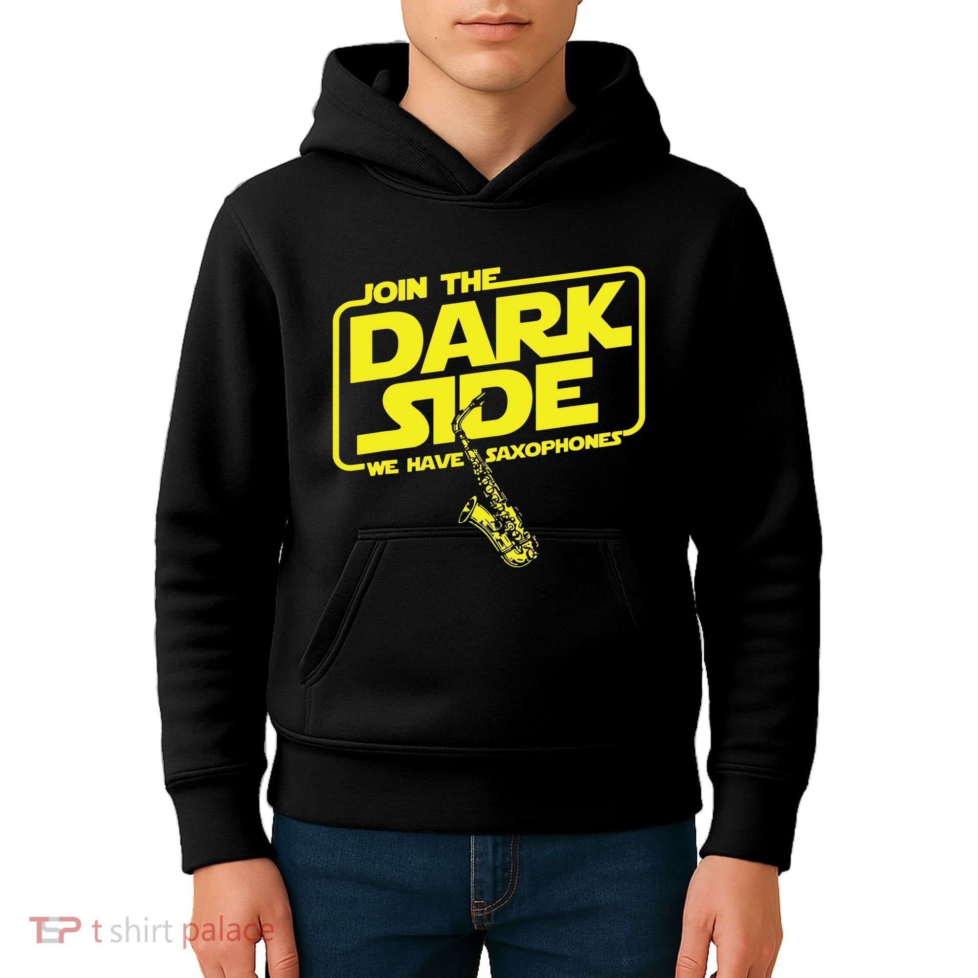Join The Dark Side We Have Saxophones Saxophonist Jazz Kids Hoodie