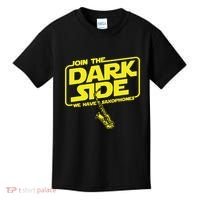 Join The Dark Side We Have Saxophones Saxophonist Jazz Kids T-Shirt thumb 0