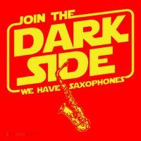 Join The Dark Side We Have Saxophones Saxophonist Jazz Santa Hat thumb 1