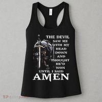 Jesus The Devil Saw Me With My Head Down (on back) Women's Tank Top thumb 3