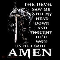 Jesus The Devil Saw Me With My Head Down (on back) Baby Bodysuit thumb 2