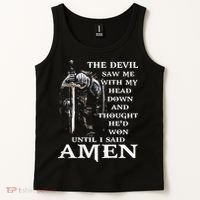 Jesus The Devil Saw Me With My Head Down (on back) Tank Top thumb 2