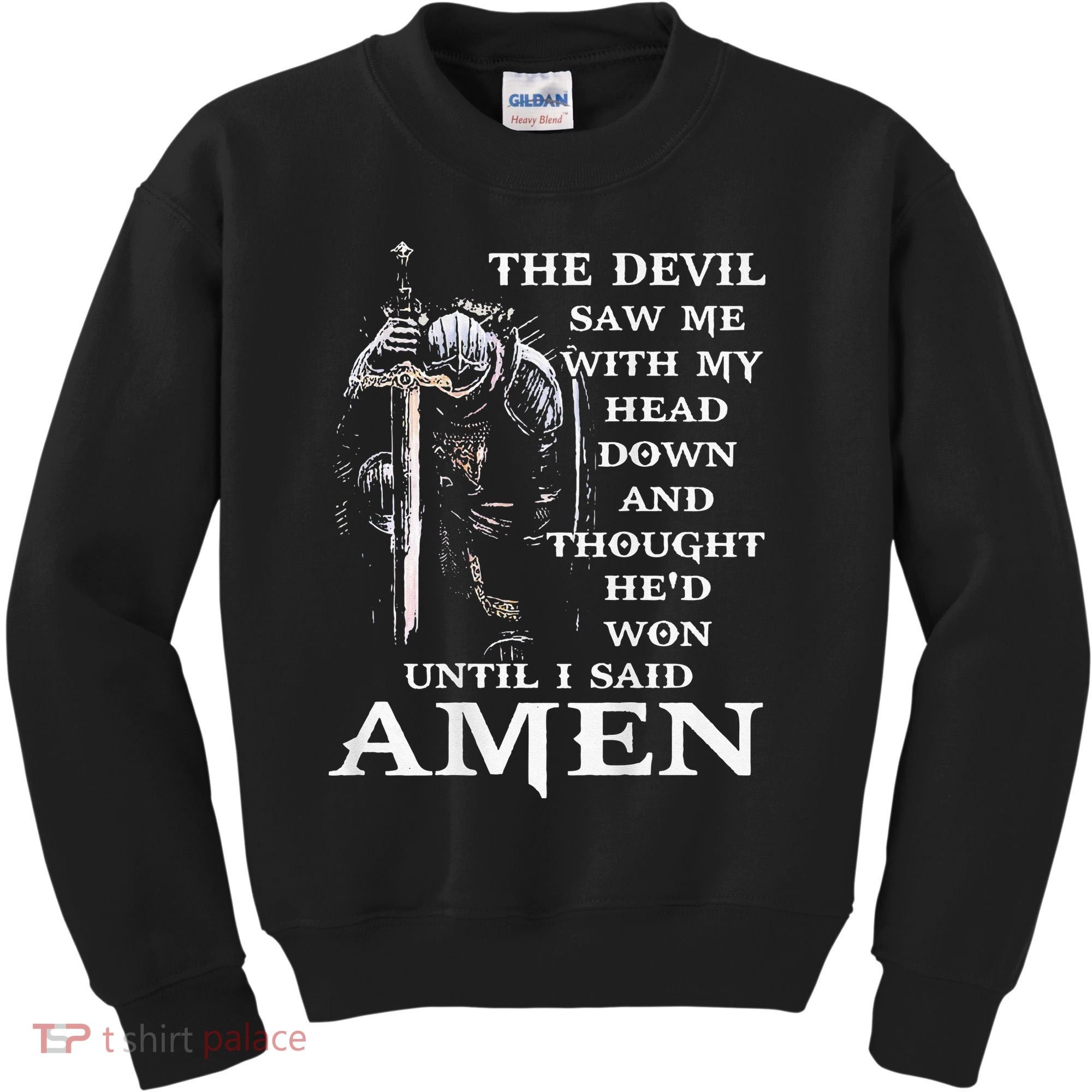 Jesus The Devil Saw Me With My Head Down (on back) Kids Sweatshirt