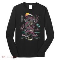 Japanese Tokyo Dragon Asian Inspired Retro 80’S Style Long Sleeve Shirt thumb 0