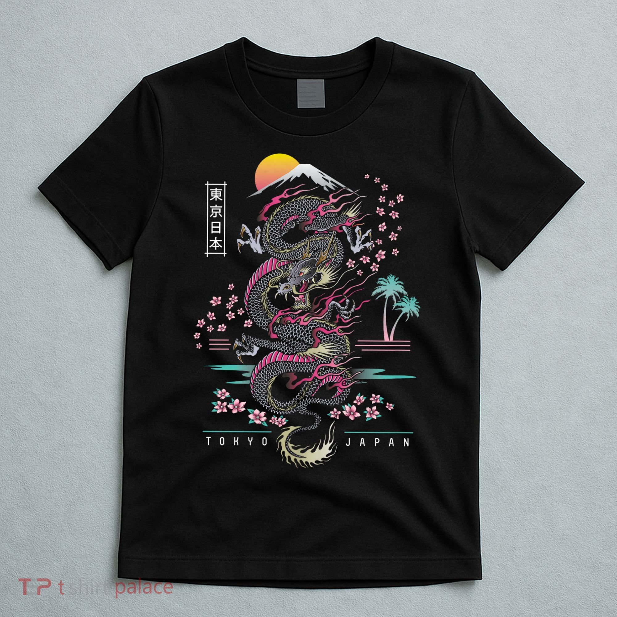 Japanese Tokyo Dragon Asian Inspired Retro 80’S Style T-Shirt