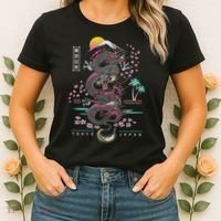 Japanese Tokyo Dragon Asian Inspired Retro 80’S Style Women's T-Shirt thumb 2