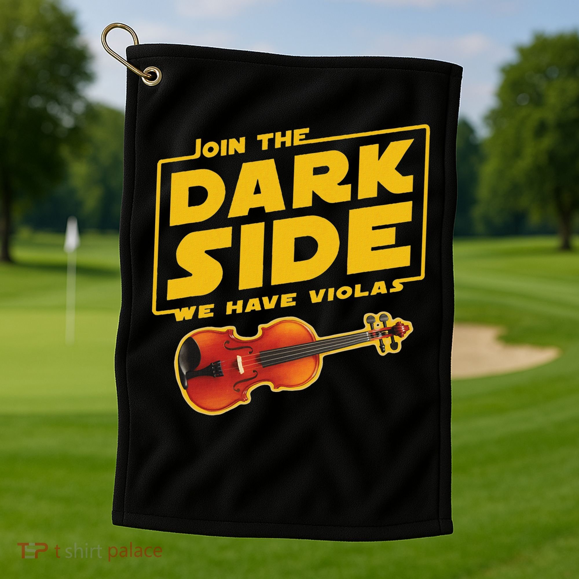Join The Dark Side Viola Player Golf Towel