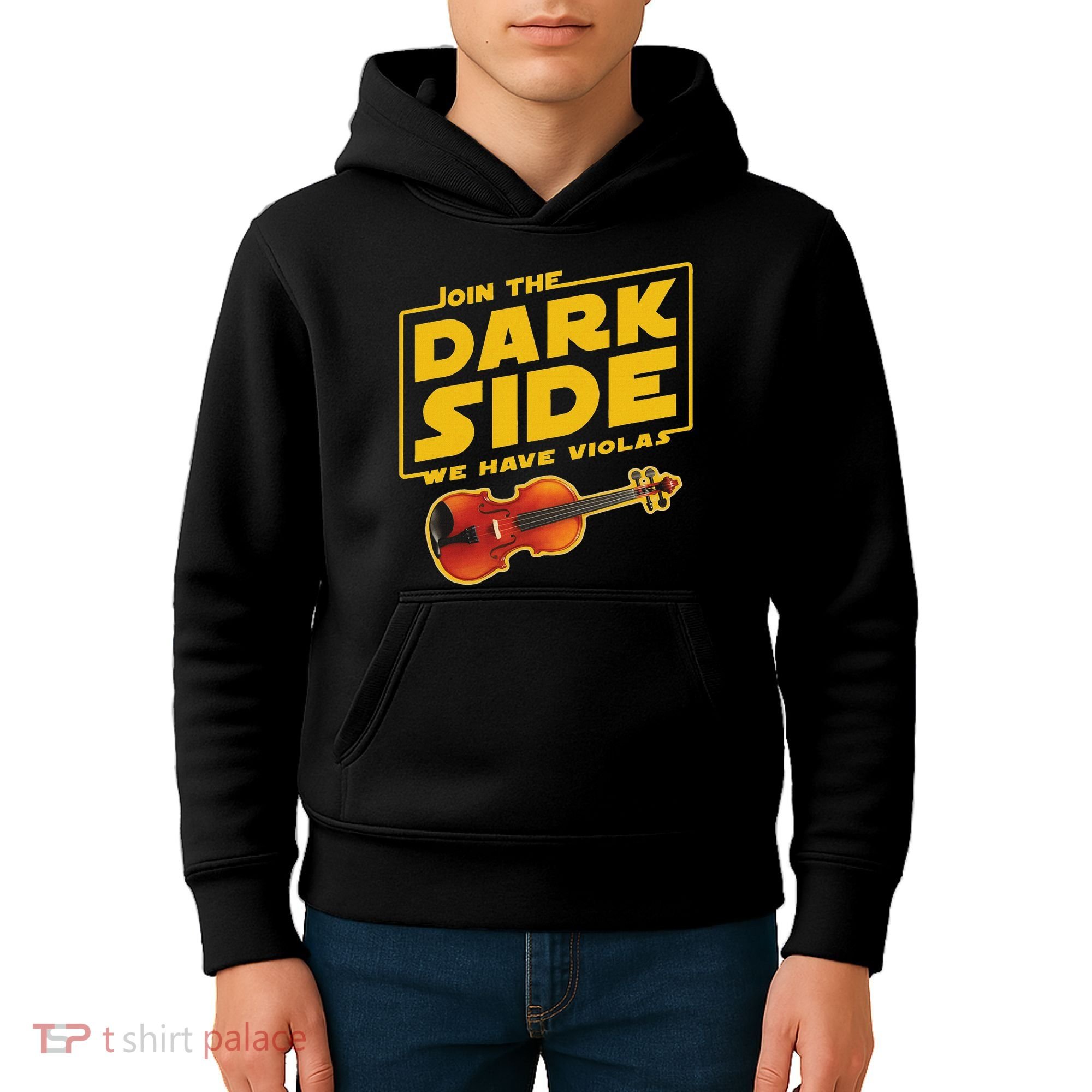 Join The Dark Side Viola Player Kids Hoodie