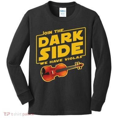 Join The Dark Side Viola Player Kids Long Sleeve Shirt