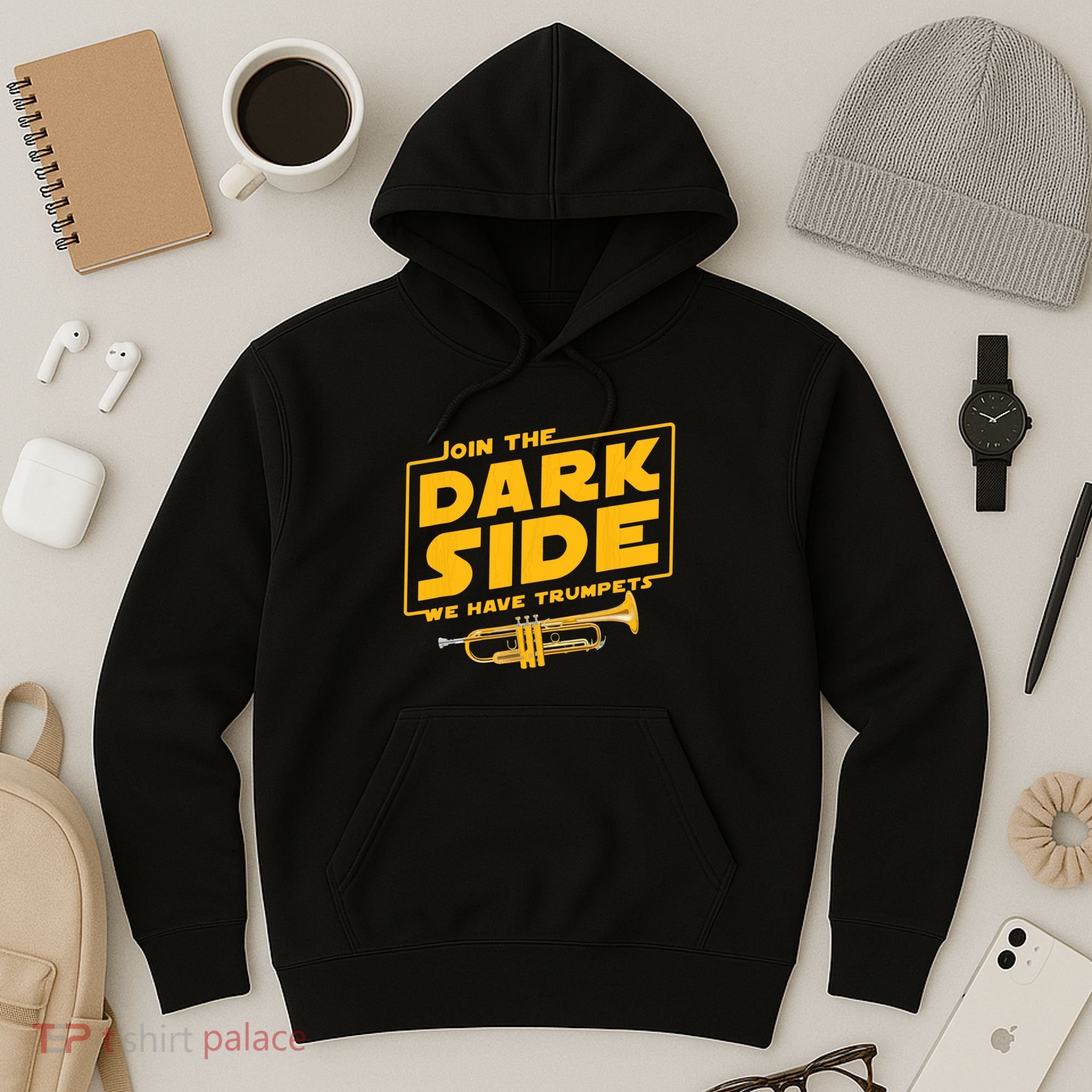 Join The Dark Side Trumpet Player Hoodie