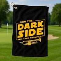 Join The Dark Side Trumpet Player Golf Towel thumb 1