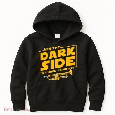 Join The Dark Side Trumpet Player Kids Hoodie