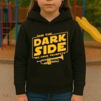 Join The Dark Side Trumpet Player Kids Hoodie thumb 3