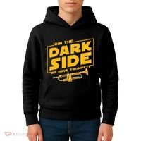 Join The Dark Side Trumpet Player Kids Hoodie thumb 4