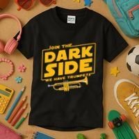 Join The Dark Side Trumpet Player Kids T-Shirt thumb 3