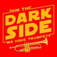Join The Dark Side Trumpet Player Santa Hat thumb 1