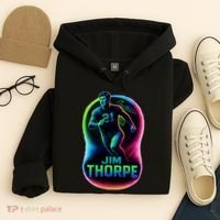 Jim Thorpe Epic Neon Pose Hoodie thumb 4