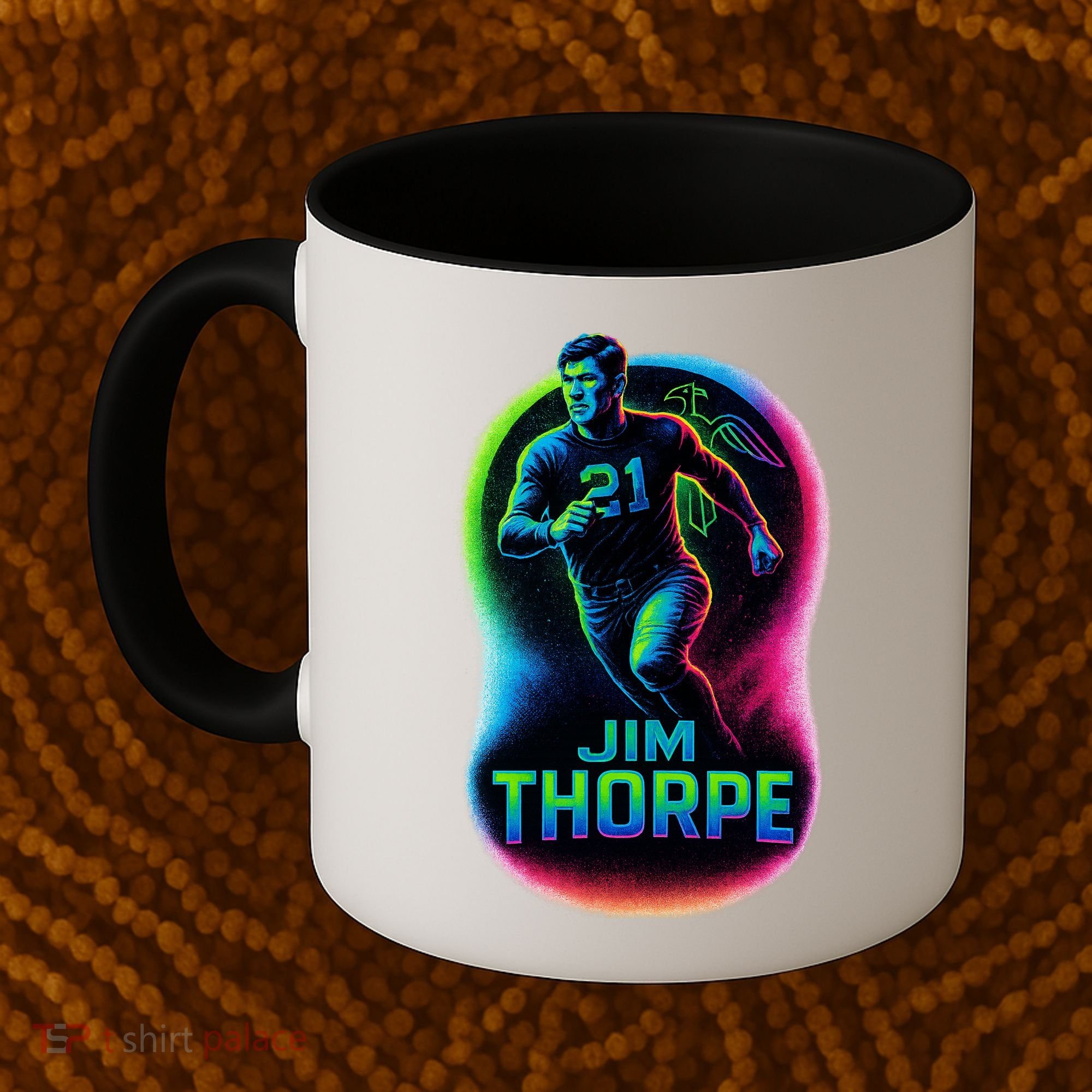 Jim Thorpe Epic Neon Pose Coffee Mug