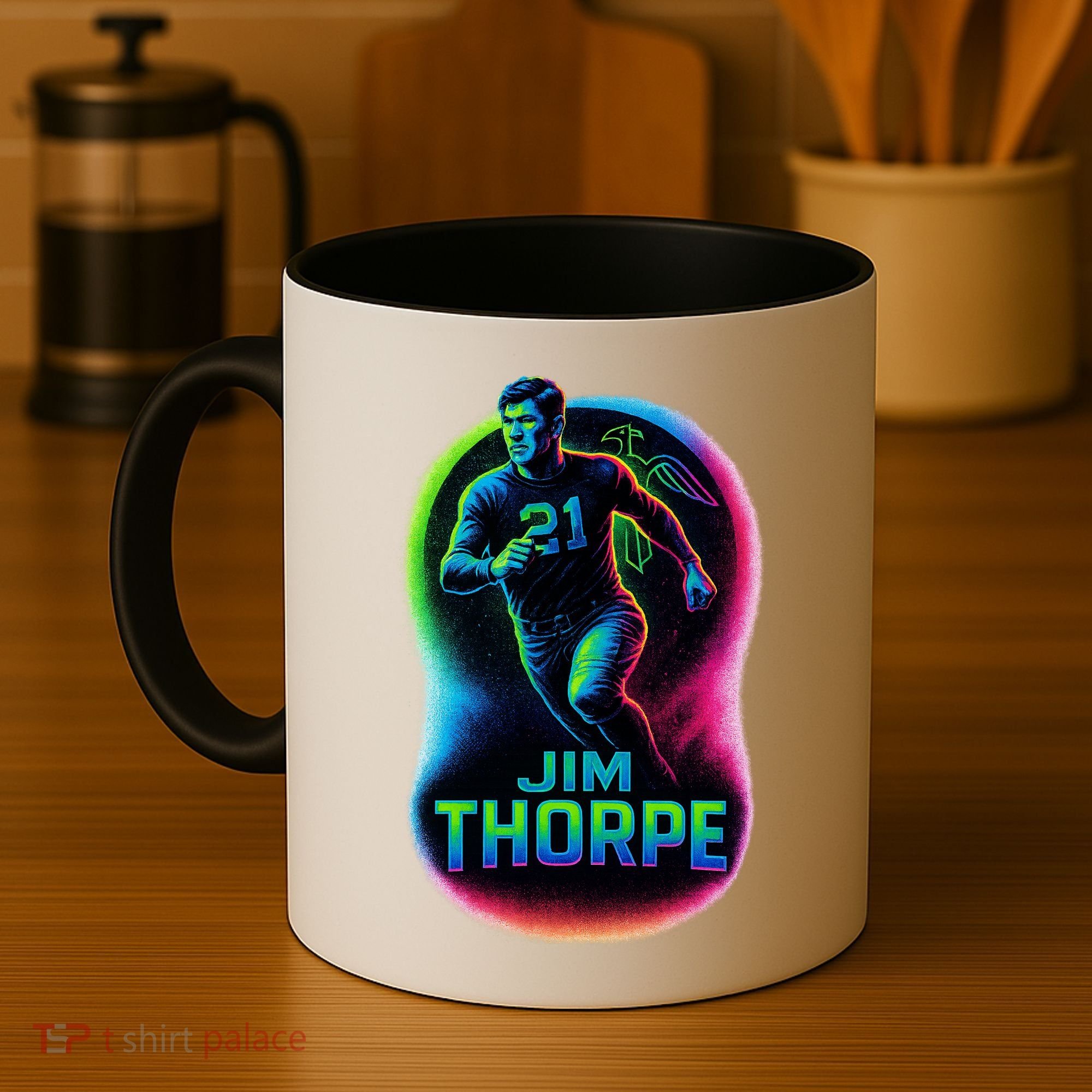Jim Thorpe Epic Neon Pose Coffee Mug