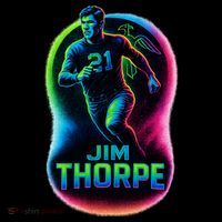 Jim Thorpe Epic Neon Pose Women's Hoodie thumb 2