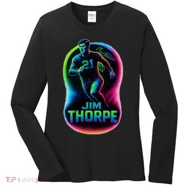 Jim Thorpe Epic Neon Pose Women's Long Sleeve Shirt