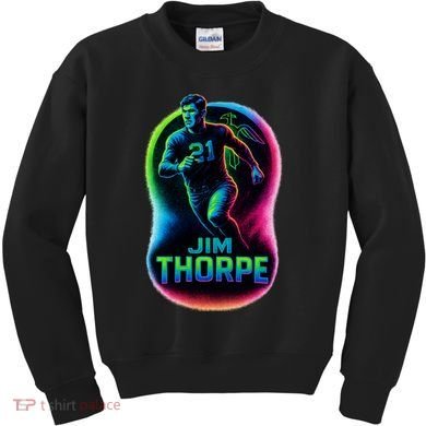 Jim Thorpe Epic Neon Pose Kids Sweatshirt