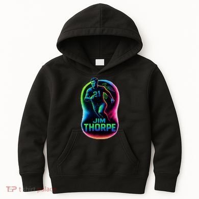 Jim Thorpe Epic Neon Pose Kids Hoodie