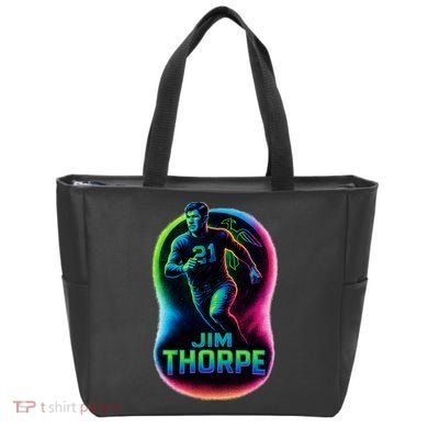 Jim Thorpe Epic Neon Pose Tote Bag