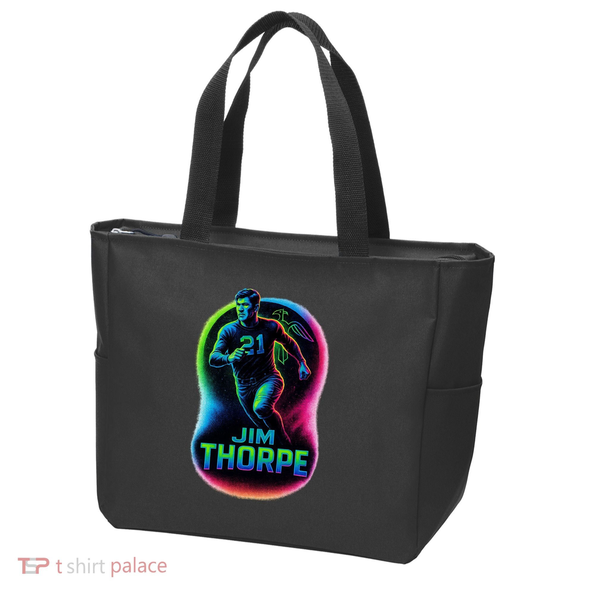 Jim Thorpe Epic Neon Pose Tote Bag