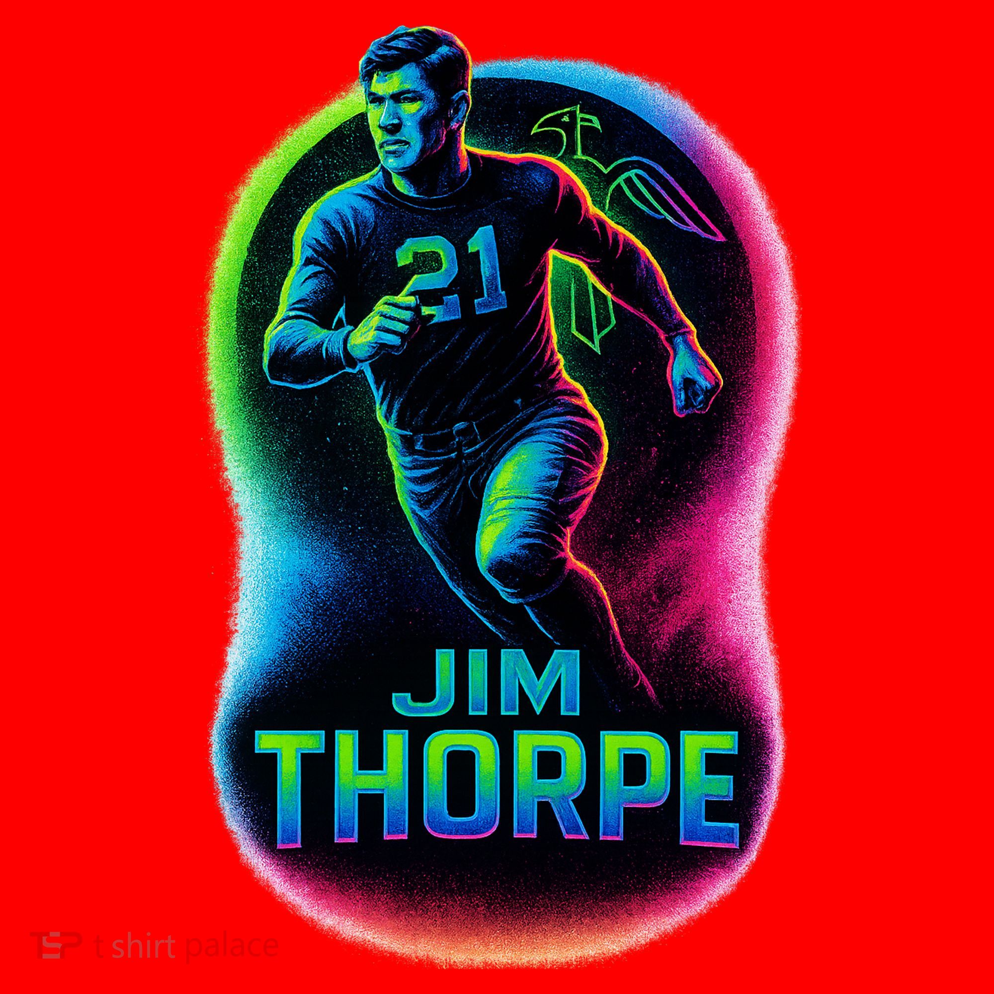 Jim Thorpe Epic Neon Pose Santa Hat