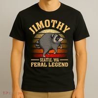 Jimothy The Feral Legend Raccoon Seattle T-Shirt thumb 3