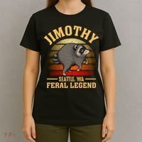 Jimothy The Feral Legend Raccoon Seattle T-Shirt thumb 4