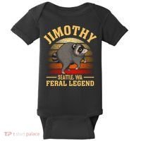 Jimothy The Feral Legend Raccoon Seattle Baby Bodysuit thumb 0